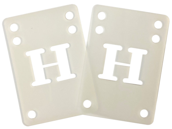 Blank Skateboards H-Block Clear Riser Pads - Set of Two (2) - 2mm