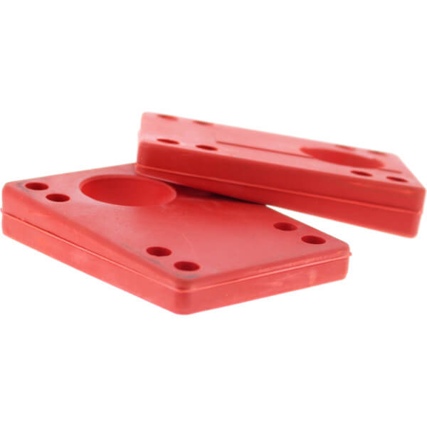 Set of 2-1/4-1/2 Blank Skateboards Red Wedge Rubber Shock Pad
