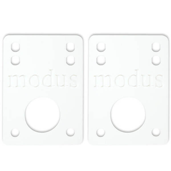 Modus Skate Bearings White Riser Pads - Set of Two (2) - 1/8"