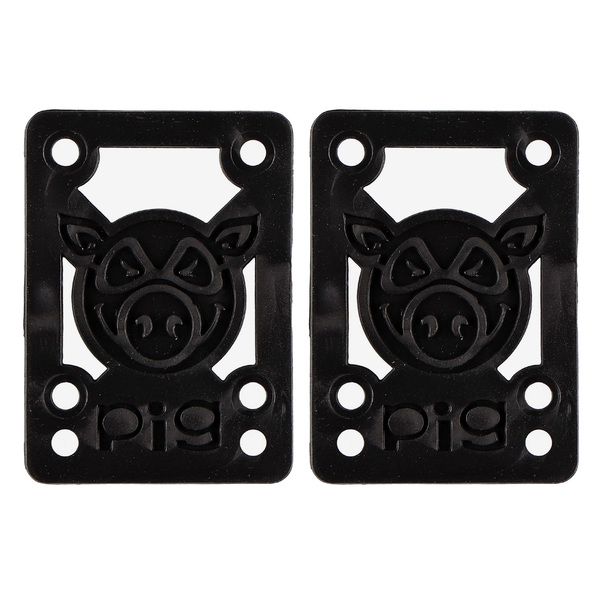 Pig Wheels Piles Black Riser Pads - Set of Two (2) - 1/8"