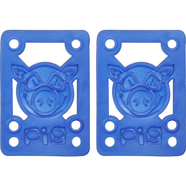 Pig Wheels Piles Blue Riser Pads - Set of Two (2) - 1/8"