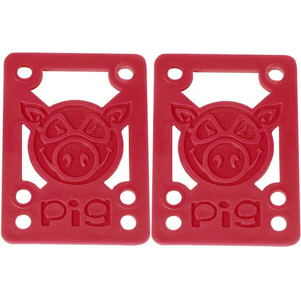 Pig Wheels Piles Red Riser Pads - Set of Two (2) - 1/8"