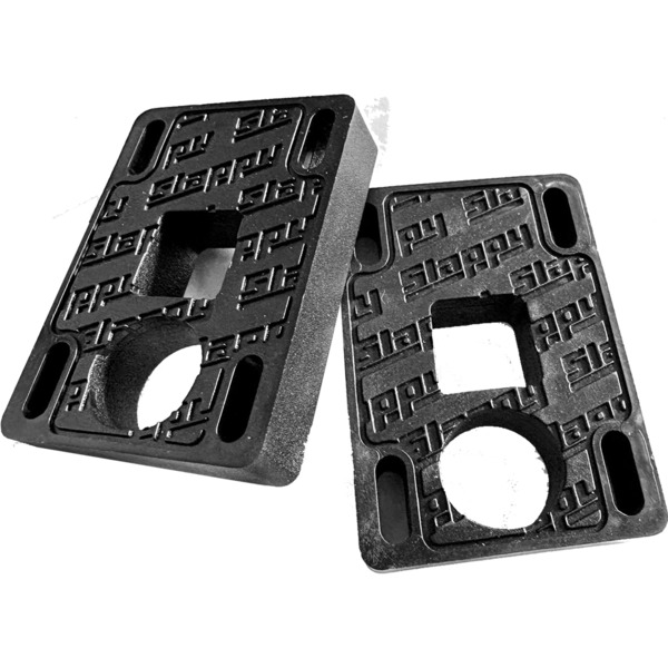 Slappy Truck Company Big Blocks Black Skateboard Hard Risers - Set of Two (2) - 1/2"