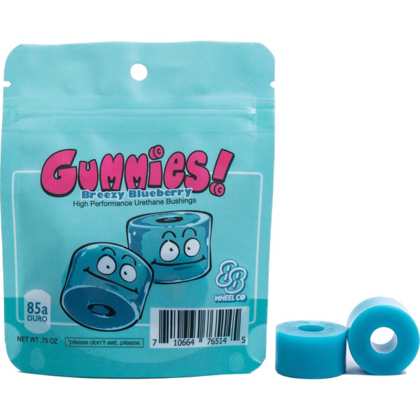 88 Wheel Co Gummies Double Barrel Breezy Blueberry Skateboard Bushings 2 Pieces - 85a