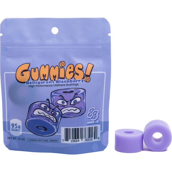 88 Wheel Co Gummies Double Barrel Blackberry Skateboard Bushings 2 Pieces - 95a