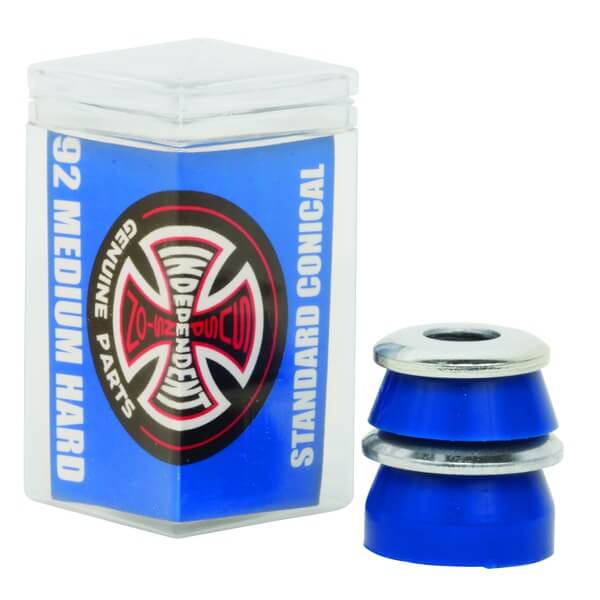 Independent Truck Company Standard Conical Cushions Blue Skateboard Bushings - 2 Pair with Washers - 92a