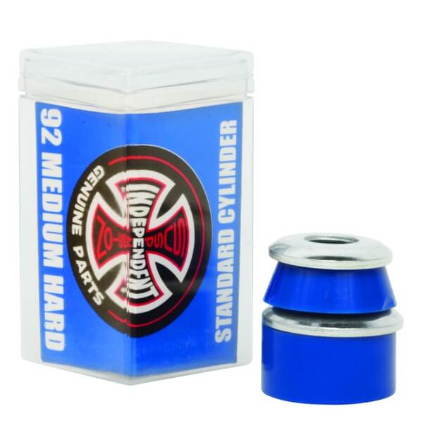 Independent Truck Company Standard Cylinder Cushions Blue Skateboard Bushings - 2 Pair with Washers - 92a