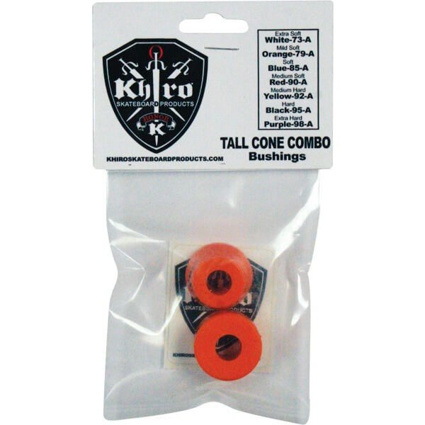 Khiro Tall Cone Mid Soft Orange Skateboard Bushings - 79a