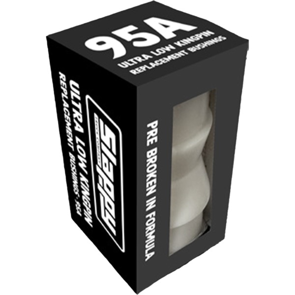 Slappy Truck Company Ultra Low White Skateboard Bushings - 2 Pair with Washers - 95a Slappy Truck Company Ultra Low White Skateboard Bushings - 2 Pair with Washers - 95a