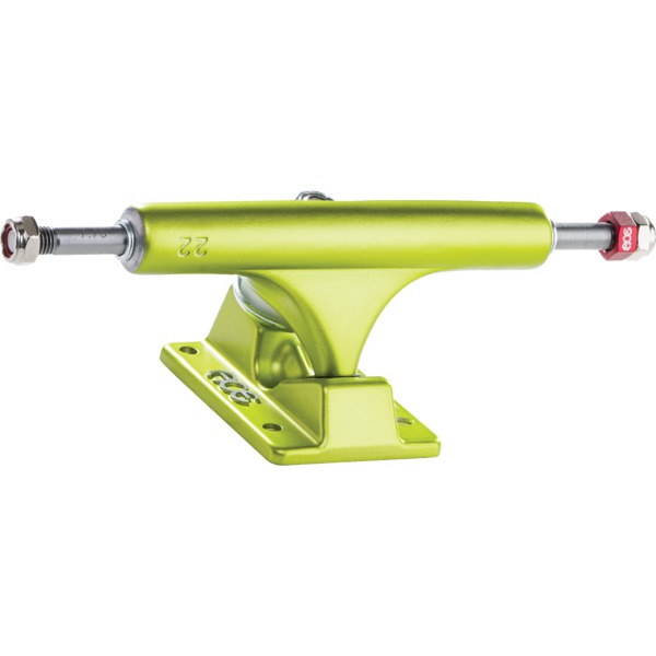 Ace Trucks MFG. AF1 22 Satin Lime Skateboard Trucks - 5.2" Hanger 7.75" Axle (Set of 2)