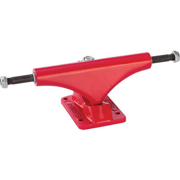 Bullet Skate Trucks 130mm Red / Red Skateboard Trucks - 5.0" Hanger 7.62" Axle (Set of 2)