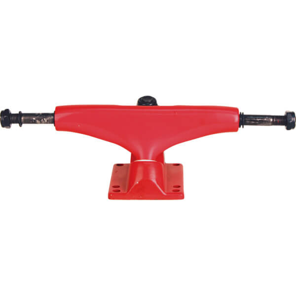 Essentials Skateboard Components Red Skateboard Trucks - 5.0" Hanger 7.75" Axle (Set of 2)