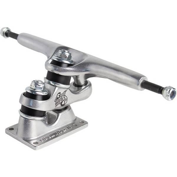 Gullwing Trucks Sidewinder II Polished Skateboard Double Kingpin Trucks - 6.25" Hanger 9.0" Axle (Set of 2)