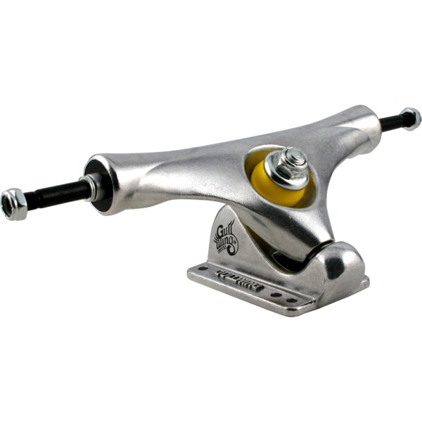 Gullwing Trucks Stalker 40 Degree Silver Skateboard Reverse Kingpin Trucks - 6.9" Hanger 9.5" Axle (Set of 2)