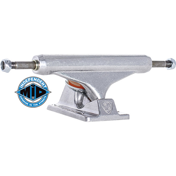 Independent Truck Company Stage 11 - 139mm Mid Silver Skateboard Trucks - 5.39" Hanger 8.0" Axle (Set of 2)