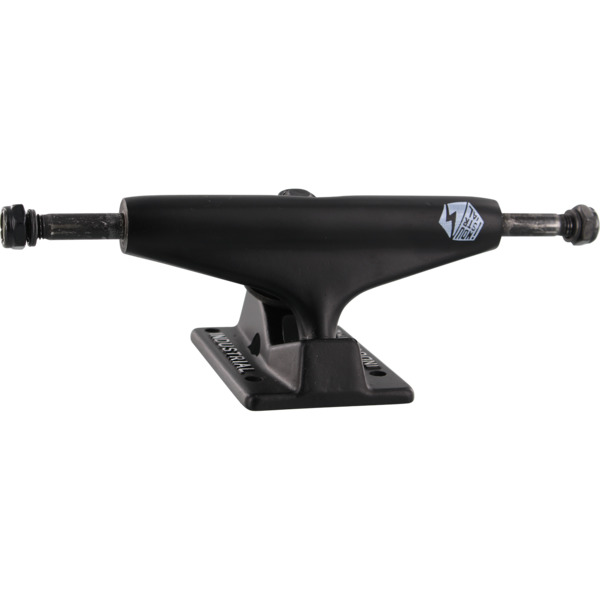 Industrial Skateboards IV Black w/ White Logo Skateboard Trucks - 4.75" Hanger 7.5" Axle (Set of 2)