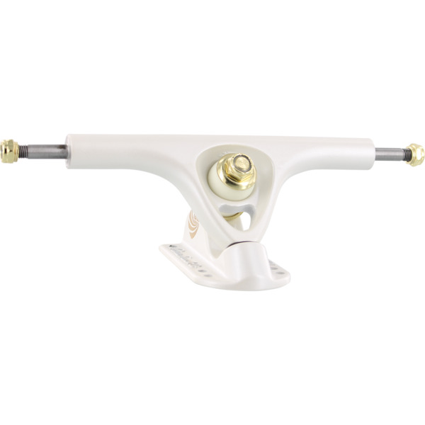 Paris Truck Co. V3 180mm 50 Degree Pearl White Skateboard Reverse Kingpin Trucks - 7.0" Hanger 9.6" Axle (Set of 2)