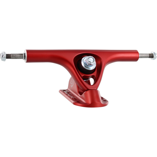 Paris Truck Co. V3 180mm 50 Degree Scarlet Red Skateboard Reverse Kingpin Trucks - 7.25" Hanger 9.6" Axle (Set of 2)