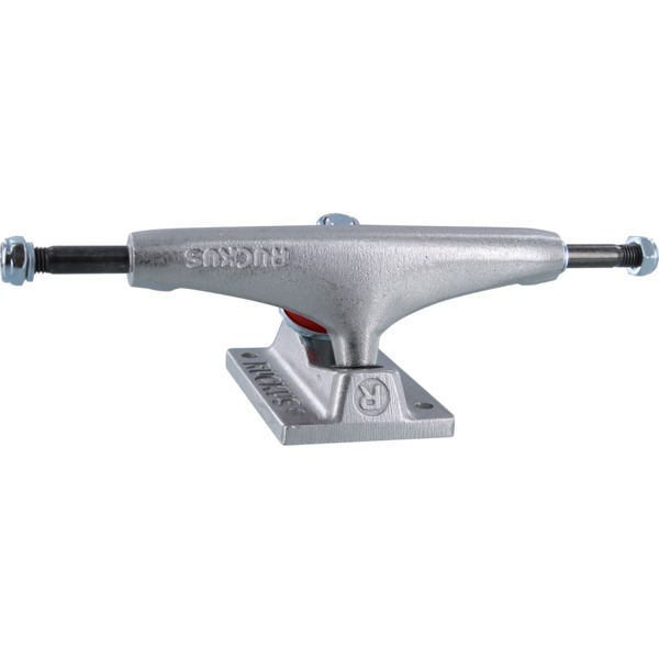 Ruckus Trucks Mid Silver w/ Black Skateboard Trucks - 5.5" Hanger 8.25" Axle (Set of 2)