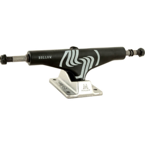 Silver Skate Trucks M-Class Hollow Black / Polished Skateboard Trucks - 5.5" Hanger 8.25" Axle (Set of 2)