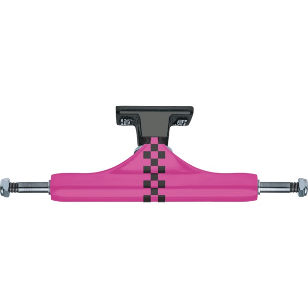 Slappy Truck Company Arisa Trew ST1 Classic Pink / Black Checker Skateboard Trucks - 5.4" Hanger 8.0" Axle (Set of 2)