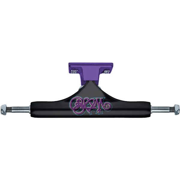 Slappy Truck Company Bam Margera ST1 Classic Hollow Black / Purple Skateboard Trucks - 6.375" Hanger 9.0" Axle (Set of 2)