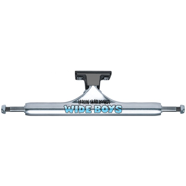 Slappy Truck Company ST1 Classic Hollow Heroin Wide Boy Polished / Black Skateboard Trucks - 8.2" Hanger 11.0" Axle (Set of 2)
