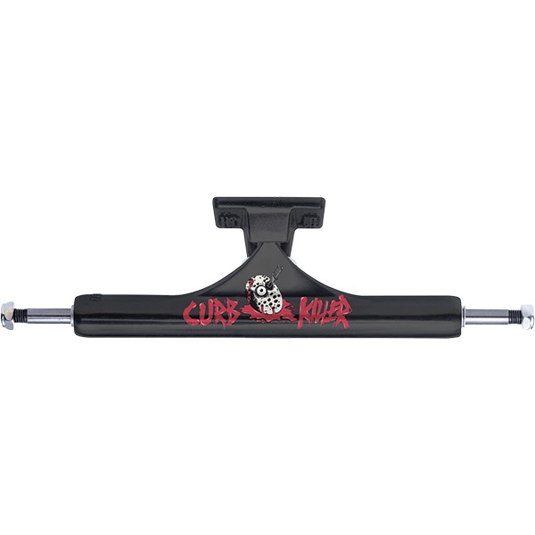 Slappy Truck Company ST1 Inverted Hollow Heroin Curb Killer 2 Black / Red Skateboard Trucks - 7.68" Hanger 10.5" Axle (Set of 2) Slappy Truck Company ST1 Inverted Hollow Heroin Curb Killer 2 Black / Red Skateboard Trucks - 7.68" Hanger 10.5" Axle (Set of 2)