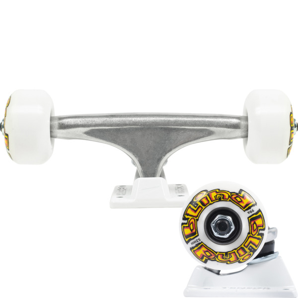 Tensor Trucks Polished / White with 52mm OG Stretch Wheels - 5.25" Hanger 8.0" Axle (Set of 2)