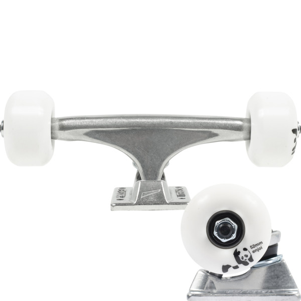 Tensor Trucks Polished / Polished with 52mm Panda Wheels - 5.25" Hanger 8.0" Axle (Set of 2)