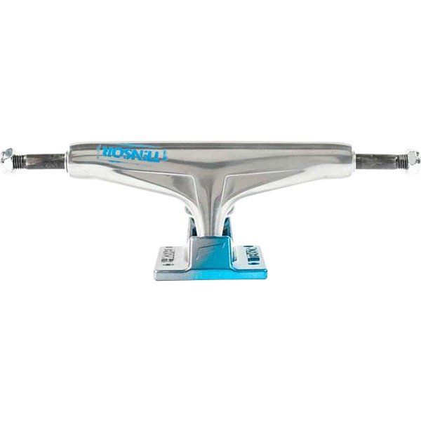 Tensor Trucks Aluminum Stencil Mirror / Light Blue Fade Skateboard Trucks - 5.25" Hanger 8.0" Axle (Set of 2)