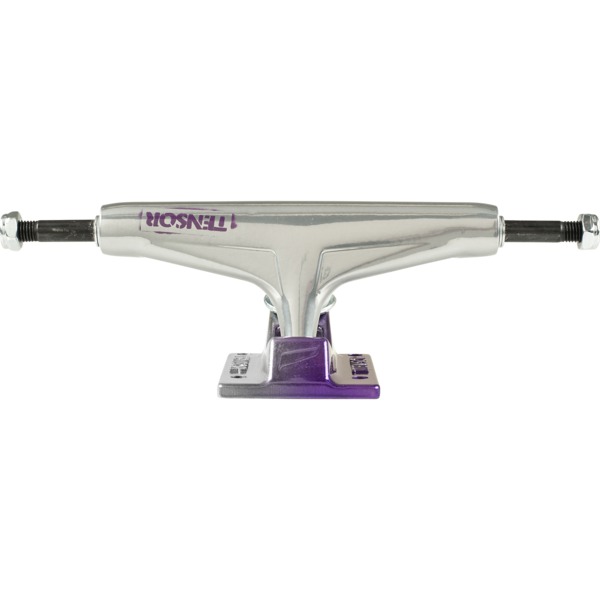 Tensor Trucks Aluminum Mirror Raw / Purple Fade Skateboard Trucks - 5.5" Hanger 8.25" Axle (Set of 2)