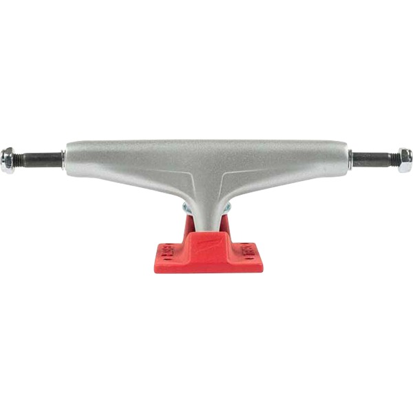 Tensor Trucks Mag Light Reflect Silver / Red Skateboard Trucks - 5.5" Hanger 8.25" Axle (Set of 2)