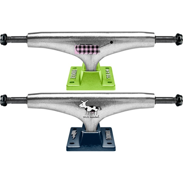 Thunder Trucks Frog 148mm Polished / Green Skateboard Trucks - 5.5" Hanger 8.25" Axle (Set of 2)