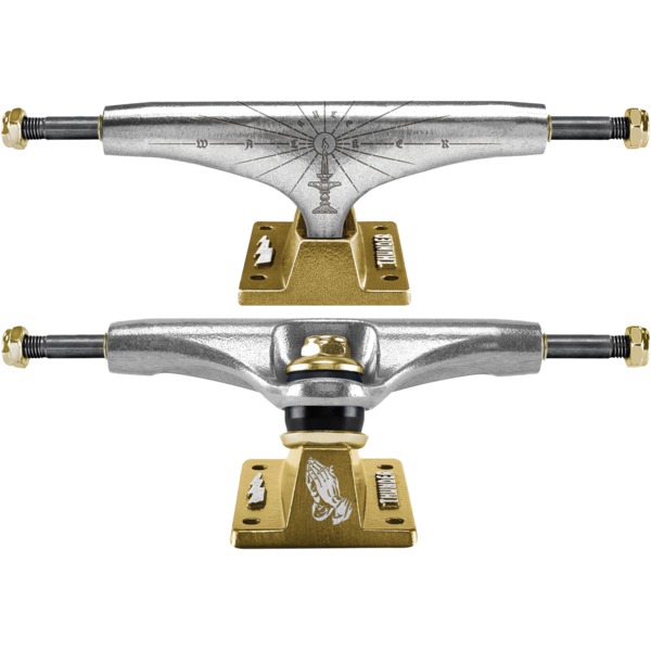 Thunder Trucks Walker Ryan 148 Luminary Polished / Gold Skateboard Trucks - 5.5" Hanger 8.25" Axle (Set of 2)