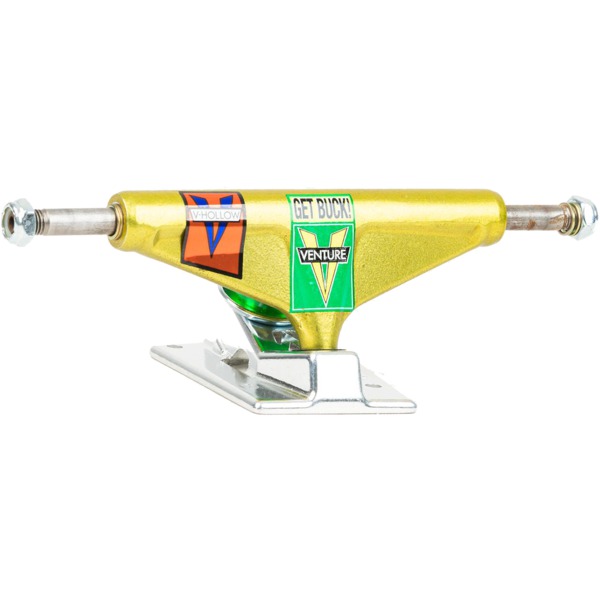 Venture Trucks Shake Junt V-Hollow Anodized High Yellow / Polished Skateboard Trucks - 5.0" Hanger 7.75" Axle (Set of 2)