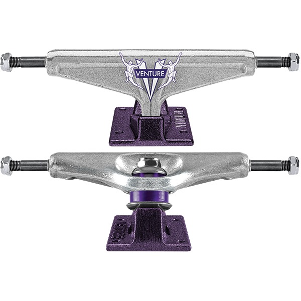Venture Trucks V-Light Awake High Polished / Plum Skateboard Trucks - 5.8" Hanger 8.5" Axle (Set of 2)