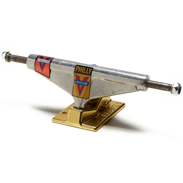 Venture Trucks Jahmir Brown V-Hollow Lights Low Polished / Gold Skateboard Trucks - 5.2" Hanger 8.0" Axle (Set of 2)