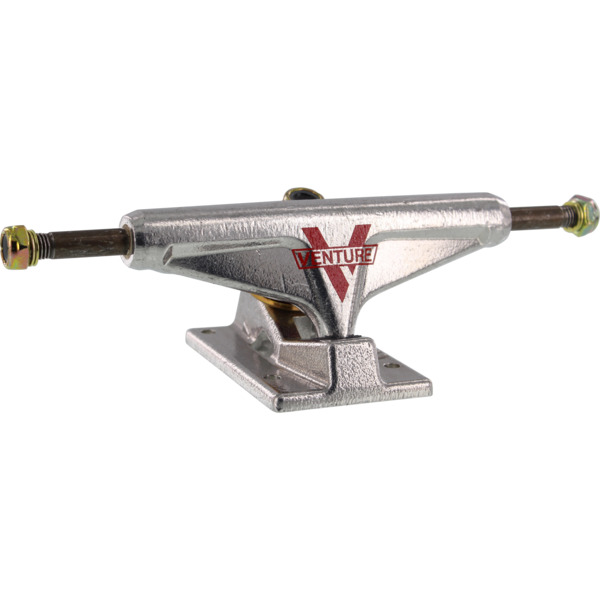 Venture Trucks Red Logo Low Polished Skateboard Trucks - 5.25" Hanger 8.0" Axle (Set of 2)