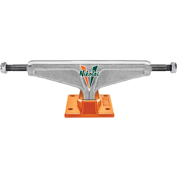 Venture Trucks Nikolai Piombo V-Hollow High Polished / Florida Orange Skateboard Trucks - 5.6" Hanger 8.25" Axle (Set of 2)