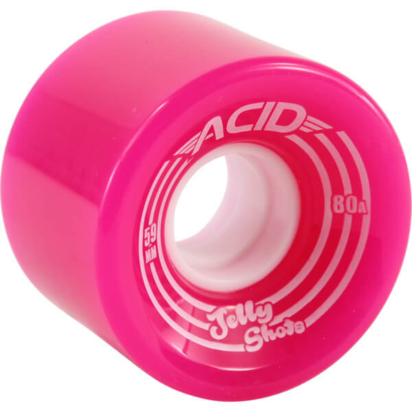 Acid Chemical Wheels Jelly Shots Pink Skateboard Wheels 59mm 80a (Set