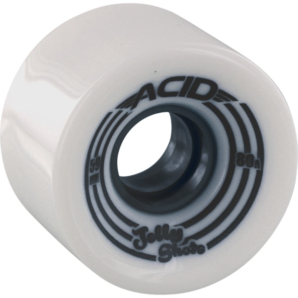 Acid Chemical Wheels Jelly Shots White Skateboard Wheels - 59mm 80a (Set of 4)