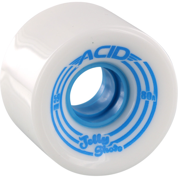Acid Chemical Wheels Jelly Shots White Skateboard Wheels - 59mm 82a (Set of 4)