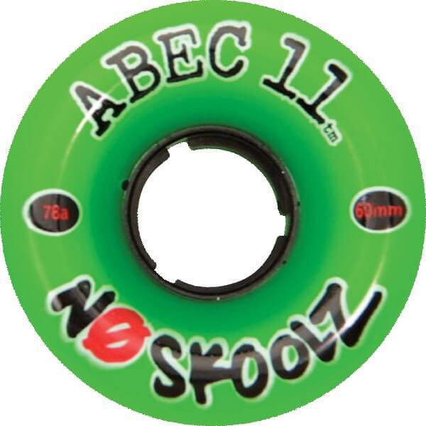ABEC 11 NoSkoolZ Green Longboard Skateboard Wheels - 60mm 78a (Set of 4)