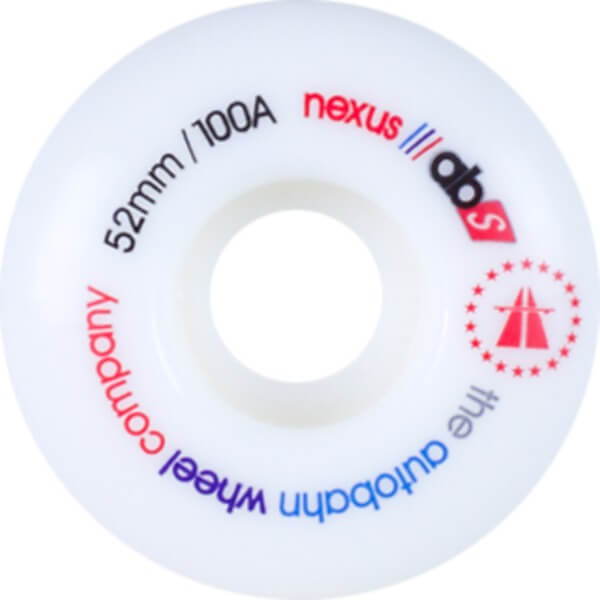Autobahn Wheel Company Nexus White Skateboard Wheels - 52mm 100a (Set of 4)