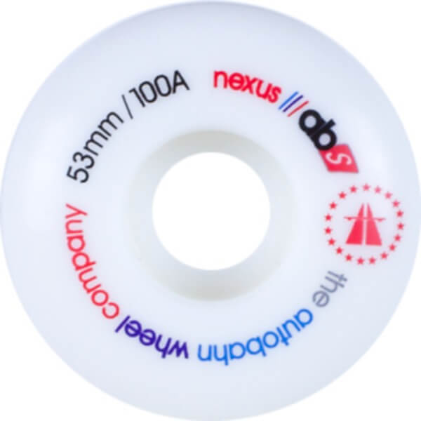 Autobahn Wheel Company Nexus White Skateboard Wheels - 53mm 100a (Set of 4)