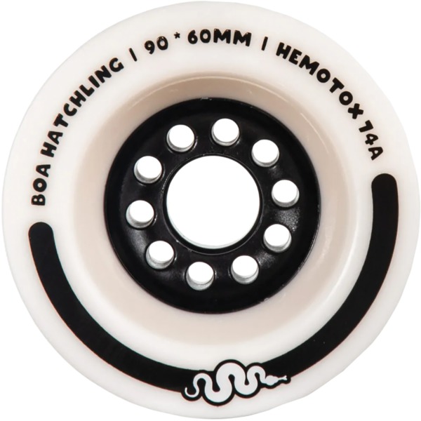 Boa Wheels Hatchling V3 White Skateboard Wheels - 90mm 74a (Set of 4)