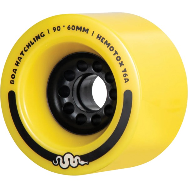 Boa Wheels Hatchling V3 Yellow Skateboard Wheels - 90mm 76a (Set of 4)