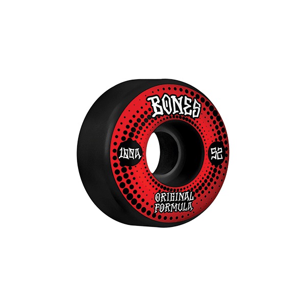 Bones Wheels 100's OG V4 Originals Black Skateboard Wheels - 52mm 100a (Set of 4)