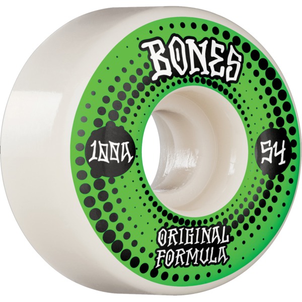 Bones Wheels 100's OG V4 Originals White Skateboard Wheels - 54mm 100a (Set of 4)